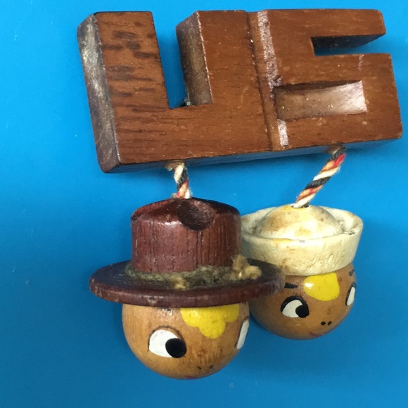 🖤Vtg NAVY SWEETHEART PIN BROOCH - Picture 4 of 10